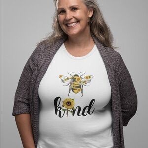 Kind Bee Graphic Tee - White